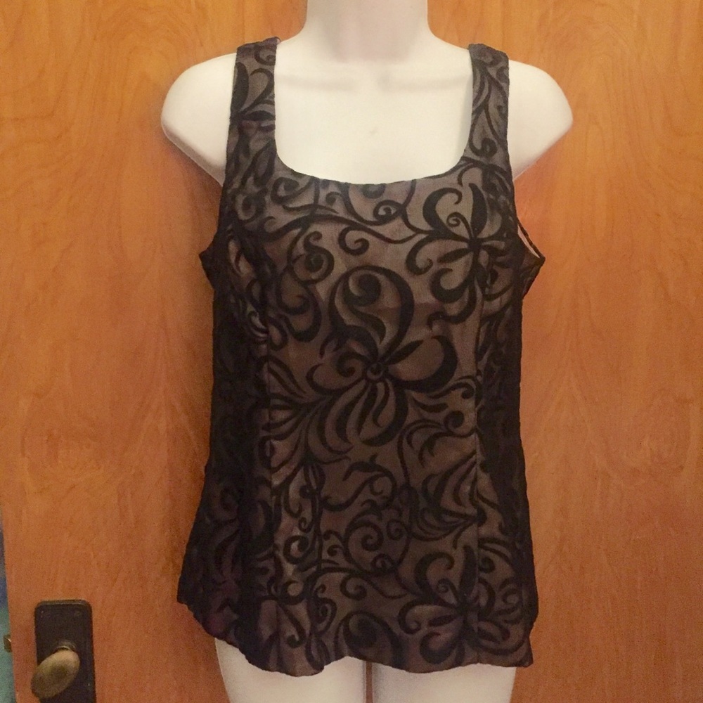Dani Michaels Dressy Button Back Vintage Tank Top Size S/XS